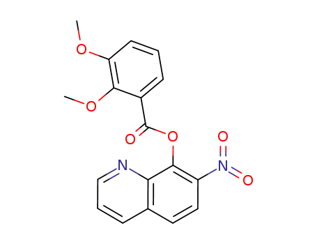 Molecular Structure of 29007-19-0 (2,3-Dimethoxybenzoic acid 7-nitro-8-quinolyl ester)