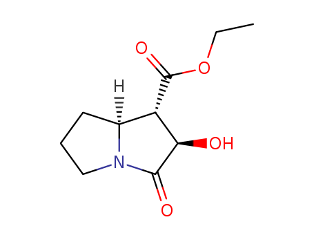 1H-Pyrrolizine-1-carboxylicacid, hexahydro-2-hydroxy-3-oxo-, ethyl ester, (1R,2R,7aR)-rel-
