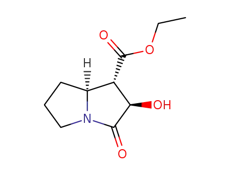 Molecular Structure of 21850-63-5 (ethyl 2-hydroxy-3-oxohexahydro-1H-pyrrolizine-1-carboxylate)