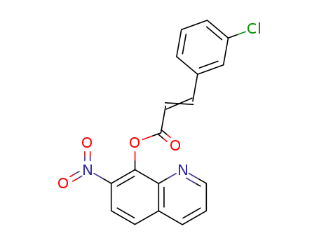 Molecular Structure of 29002-18-4 (7-Nitro-8-quinolinol 3-(3-chlorophenyl)propenoate)