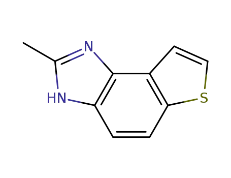 Molecular Structure of 21788-18-1 (1H-Thieno[3,2-e]benzimidazole,2-methyl-(8CI))