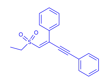 Molecular Structure of 28995-95-1 ((1Z)-2,4-diphenylbut-1-en-3-yn-1-yl ethyl sulfone)