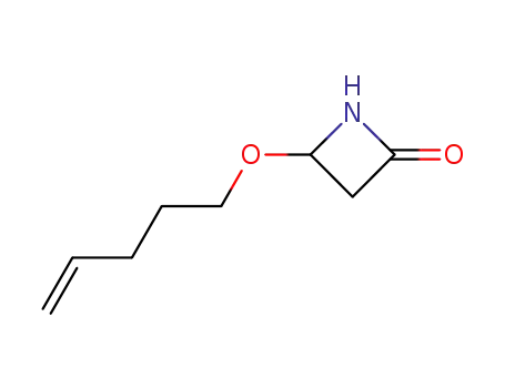 Molecular Structure of 216857-00-0 (2-Azetidinone,4-(4-pentenyloxy)-(9CI))