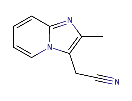 Molecular Structure of 21797-94-4 (3-Cyanomethyl-2-methylimidazo(1,2-a)pyridine)