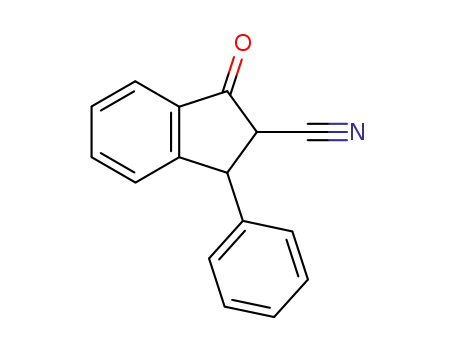 Molecular Structure of 28858-01-7 (1-oxo-3-phenyl-2,3-dihydro-1H-indene-2-carbonitrile)