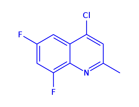 Molecular Structure of 288151-31-5 (4-CHLORO-6,8-DIFLUORO-2-METHYL-QUINOLINE)
