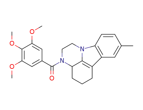 Molecular Structure of 28742-53-2 (8-methyl-3-(3,4,5-trimethoxybenzoyl)-2,3,3a,4,5,6-hexahydro-1H-pyrazino[3,2,1-jk]carbazole)