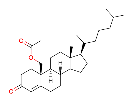 Molecular Structure of 21515-60-6 (4-CHOLESTEN-19-OL-3-ONE ACETATE)
