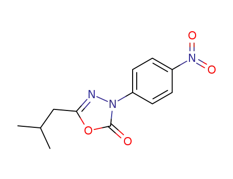 Molecular Structure of 28741-00-6 (2-Isobutyl-4-(p-nitrophenyl)-1,3,4-oxadiazol-5(4H)-one)