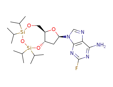 Molecular Structure of 259528-01-3 (2'-deoxy-2-fluoro-3',5'-O-(tetraisopropyldisiloxane-1,3-diyl)adenosine)