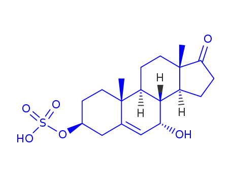 Molecular Structure of 3546-19-8 (Androst-5-en-17-one,7-hydroxy-3-(sulfooxy)-,(3beta,7alpha)-(9CI))