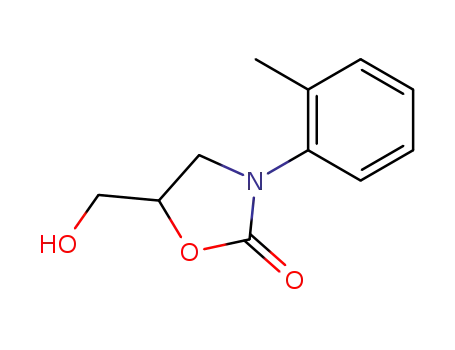 Molecular Structure of 29218-28-8 (5-(hydroxymethyl)-3-(2-methylphenyl)oxazolidin-2-one)