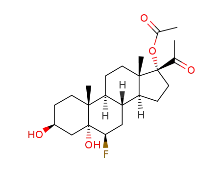 17-acetoxy-6β-fluoro-3β,5-dihydroxy-5α-pregnan-20-one