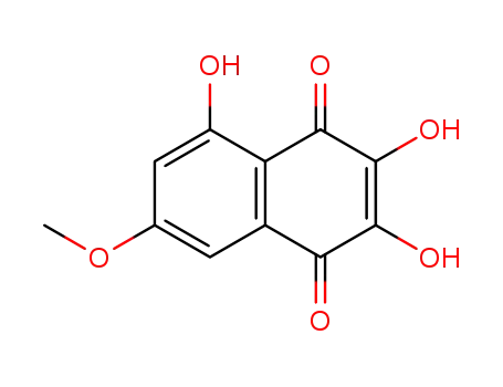 Molecular Structure of 28785-72-0 (1,4,5-trihydroxy-7-methoxy-naphthalene-2,3-dione)