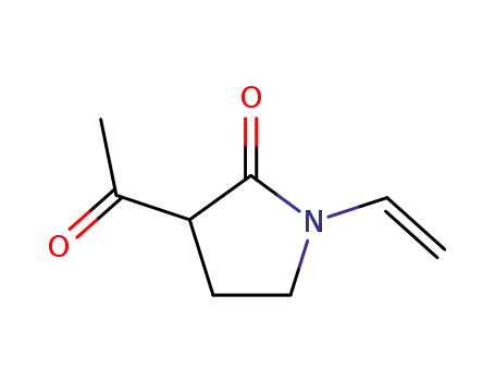 Molecular Structure of 727418-59-9 (2-Pyrrolidinone, 3-acetyl-1-ethenyl- (9CI))