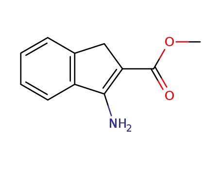 Molecular Structure of 28873-85-0 (1H-Indene-2-carboxylicacid,3-amino-,methylester(9CI))