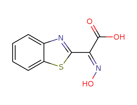Molecular Structure of 29389-34-2 (2-Benzothiazoleglyoxylicacid,alpha-oxime,(E)-(8CI))