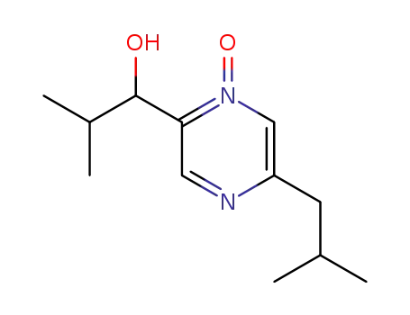Molecular Structure of 72429-99-3 (2-(α-hydroxyisobutyl)-5-isobutylpyrazine 1-oxide)
