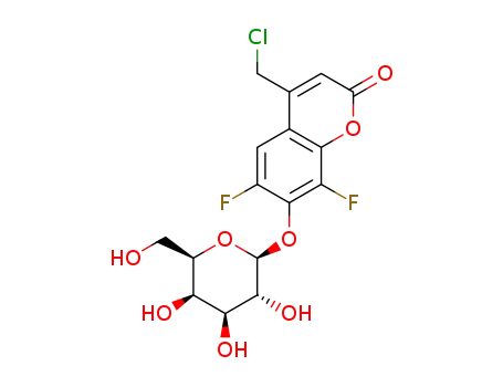 Molecular Structure of 215868-46-5 (4-CHLOROMETHYL-6,8-DIFLUOROUMBELLIFERYL-BETA-D-GALACTOPYRANOSIDE)