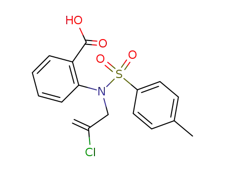 Molecular Structure of 29247-71-0 (2-{(2-chloroprop-2-en-1-yl)[(4-methylphenyl)sulfonyl]amino}benzoic acid)