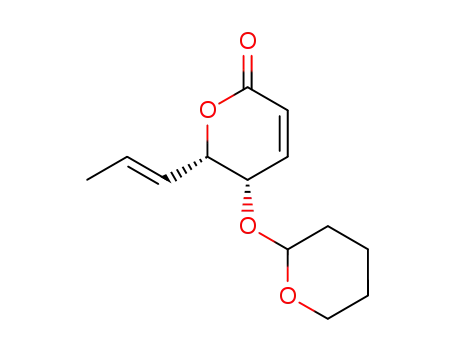 (5S,6S)-5,6-dihydro-6-((E)-1'-propenyl)-5-tetrahydropyranyloxy-2H-pyran-2-one
