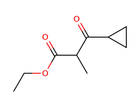 Molecular Structure of 21741-37-7 (3-CYCLOPROPYL-2-METHYL-3-OXO-PROPIONIC ACID ETHYL ESTER)