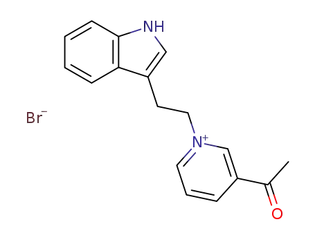 Molecular Structure of 2883-99-0 (3-acetyl-1-[2-(1H-indol-3-yl)ethyl]pyridinium)