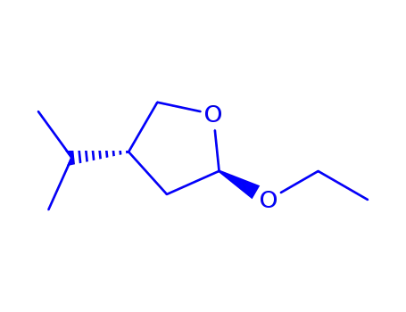 Molecular Structure of 217969-28-3 (Furan, 2-ethoxytetrahydro-4-(1-methylethyl)-, (2R,4S)-rel- (9CI))