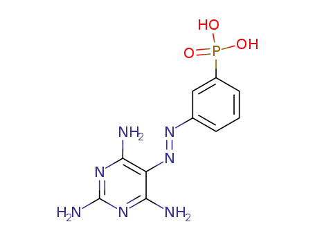 Molecular Structure of 2877-67-0 ({3-[(E)-(2,4,6-triaminopyrimidin-5-yl)diazenyl]phenyl}phosphonic acid)