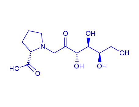 Molecular Structure of 215376-79-7 ((2S)-1-[(3S,4R,5R)-3,4,5,6-tetrahydroxy-2-oxohexyl]pyrrolidine-2-carboxylic acid (non-preferred name))