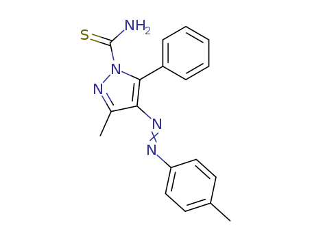 1H-Pyrazole-1-carbothioamide,3-methyl-4-[2-(4-methylphenyl)diazenyl]-5-phenyl- cas  29147-07-7