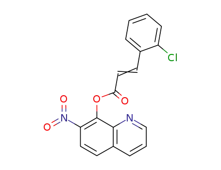 Molecular Structure of 29002-17-3 (7-Nitro-8-quinolinol 3-(2-chlorophenyl)propenoate)