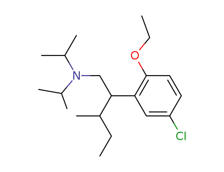 Molecular Structure of 29122-56-3 (beta-sec-Butyl-5-chloro-2-ethoxy-N,N-diisopropylphenethylamine)