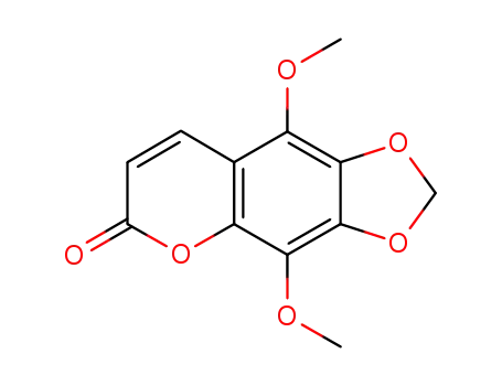Molecular Structure of 28903-30-2 (5,8-Dimethoxy-6,7-(methylenedioxy)coumarin)