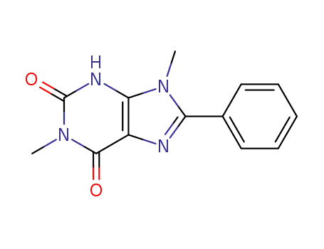 Molecular Structure of 29064-04-8 (1,9-dimethyl-8-phenyl-3,9-dihydro-1H-purine-2,6-dione)
