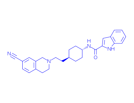 1H-Indole-2-carboxamide, N-[trans-4-[2-(7-cyano-3,4-dihydro-2(1H)-isoquinolinyl)ethyl]cyclohexyl]-