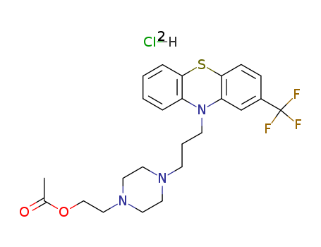 1-Piperazineethanol,4-[3-[2-(trifluoromethyl)-10H-phenothiazin-10-yl]propyl]-, 1-acetate,hydrochloride (1:2) cas  2907-29-1