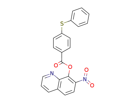 Molecular Structure of 29002-14-0 (7-nitroquinolin-8-yl 4-(phenylsulfanyl)benzoate)