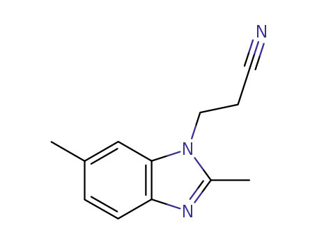 Molecular Structure of 28739-48-2 (1-Benzimidazolepropionitrile,2,6-dimethyl-(8CI))