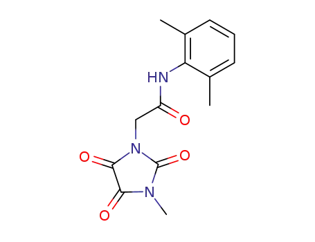 Molecular Structure of 2211-51-0 (N-(2,6-dimethylphenyl)-2-(3-methyl-2,4,5-trioxoimidazolidin-1-yl)acetamide)