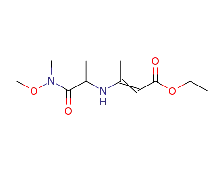 ethyl 3-(1-(N-methoxy-N-methylcarbamoyl)ethylamino)crotonate