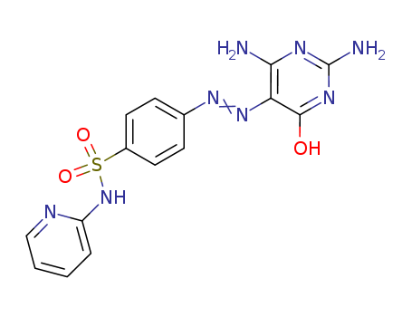 Benzenesulfonamide,4-[2-(2,4-diamino-1,6-dihydro-6-oxo-5-pyrimidinyl)diazenyl]-N-2-pyridinyl- cas  29817-64-9