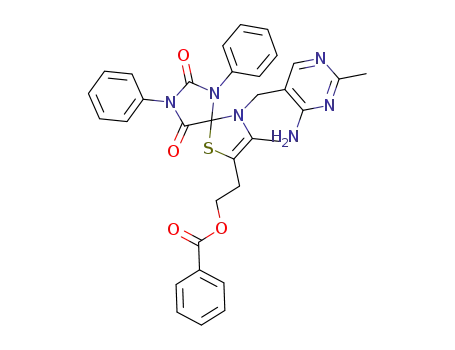 2-(2-Benzoyloxy-ethyl)-3-methyl-4-(2-methyl-4-amino-pyrimidin-5-yl-methyl)-bis-diphenyl-1-thia-4,6,8-triaza-spiro<4.4>nonen-(2)-7,9-dion