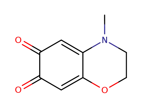 Molecular Structure of 29441-79-0 (3,4-Dihydro-4-methyl-2H-1,4-benzoxazine-6,7-dione)