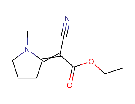 Molecular Structure of 21985-16-0 (ethyl cyano(1-methylpyrrolidin-2-ylidene)acetate)