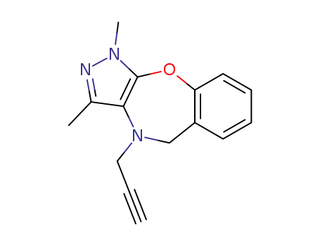 Molecular Structure of 22086-98-2 (4,5-Dihydro-1,3-dimethyl-4-(2-propynyl)-1H-pyrazolo[3,4-b][1,4]benzoxazepine)
