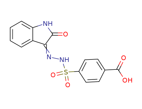 Benzoic acid, p-sulfo-,p-[(2-oxo-3-indolinylidene)hydrazide] (8CI) cas  29519-87-7