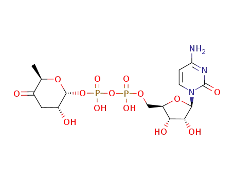 Molecular Structure of 21870-27-9 ([(2R,3R,4R,5R)-5-(4-amino-2-oxo-pyrimidin-1-yl)-3,4-dihydroxy-oxolan-2-yl]methoxy-[hydroxy-[(2R,3R,6R)-3-hydroxy-6-methyl-5-oxo-oxan-2-yl]oxy-phosphoryl]oxy-phosphinic acid)