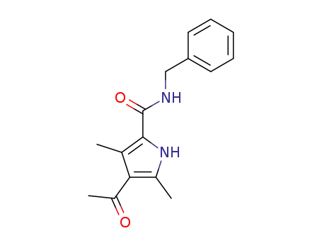 Molecular Structure of 22056-47-9 (4-Acetyl-N-benzyl-3,5-dimethyl-1H-pyrrole-2-carboxamide)