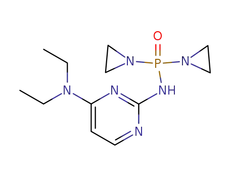 Molecular Structure of 2937-35-1 (P,P-bis(aziridin-1-yl)-N-[4-(diethylamino)pyrimidin-2-yl]phosphinic amide)